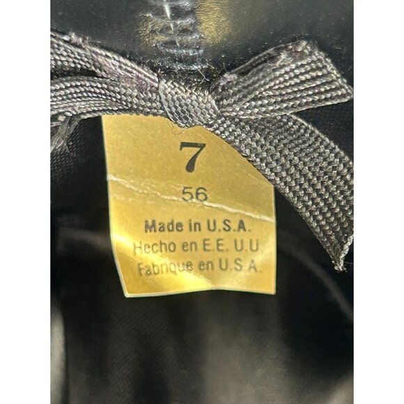 Silver Spur B bar H Cattleman Wool Felt Cowboy Hat in Black - Sz 7 - Picture 9 of 9